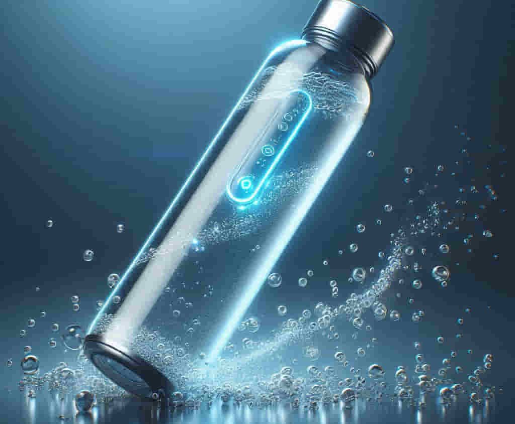 Portable hydrogen water bottle generating hydrogen-rich water through electrolysis for enhanced hydration and health benefits